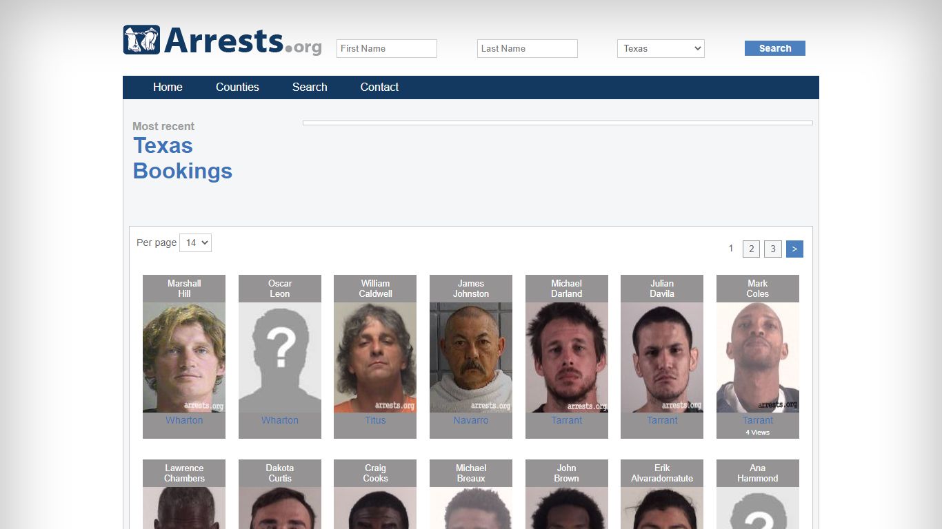 Texas Arrests and Inmate Search